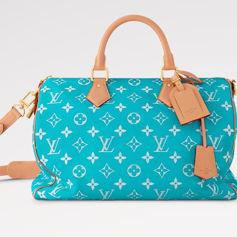 Louis Vuitton Handbag Speedy P9 Bandoliere 40 Turquoise Handbag